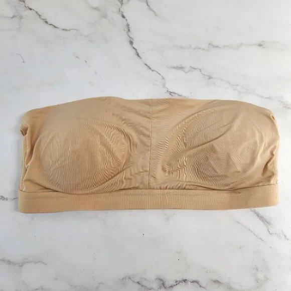 Lively Beige The Bandeau Strapless Bra T-Shirt Comfort Stay In Place Women's L - Picture 2 of 5